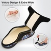 LeIsfIt Men’s Wide Toe Box Slippers Adjustable Comfort House Shoes(Bluestripe)
