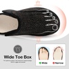 LeIsfIt Men’s Wide Toe Box Slippers Adjustable Comfort House Shoes(Brownpattern)