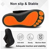 LeIsfIt Men’s Wide Toe Box Slippers Adjustable Comfort House Shoes(Brownpattern)