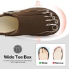 LeIsfIt Men’s Wide Toe Box Slippers Adjustable Comfort House Shoes(Chocolate)