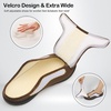 LeIsfIt Men’s Wide Toe Box Slippers Adjustable Comfort House Shoes(Chocolate)
