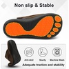 LeIsfIt Men’s Wide Toe Box Slippers Adjustable Comfort House Shoes(Chocolate)