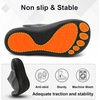 LeIsfIt Men’s Wide Toe Box Slippers Adjustable Comfort House Shoes(Darkgrey)