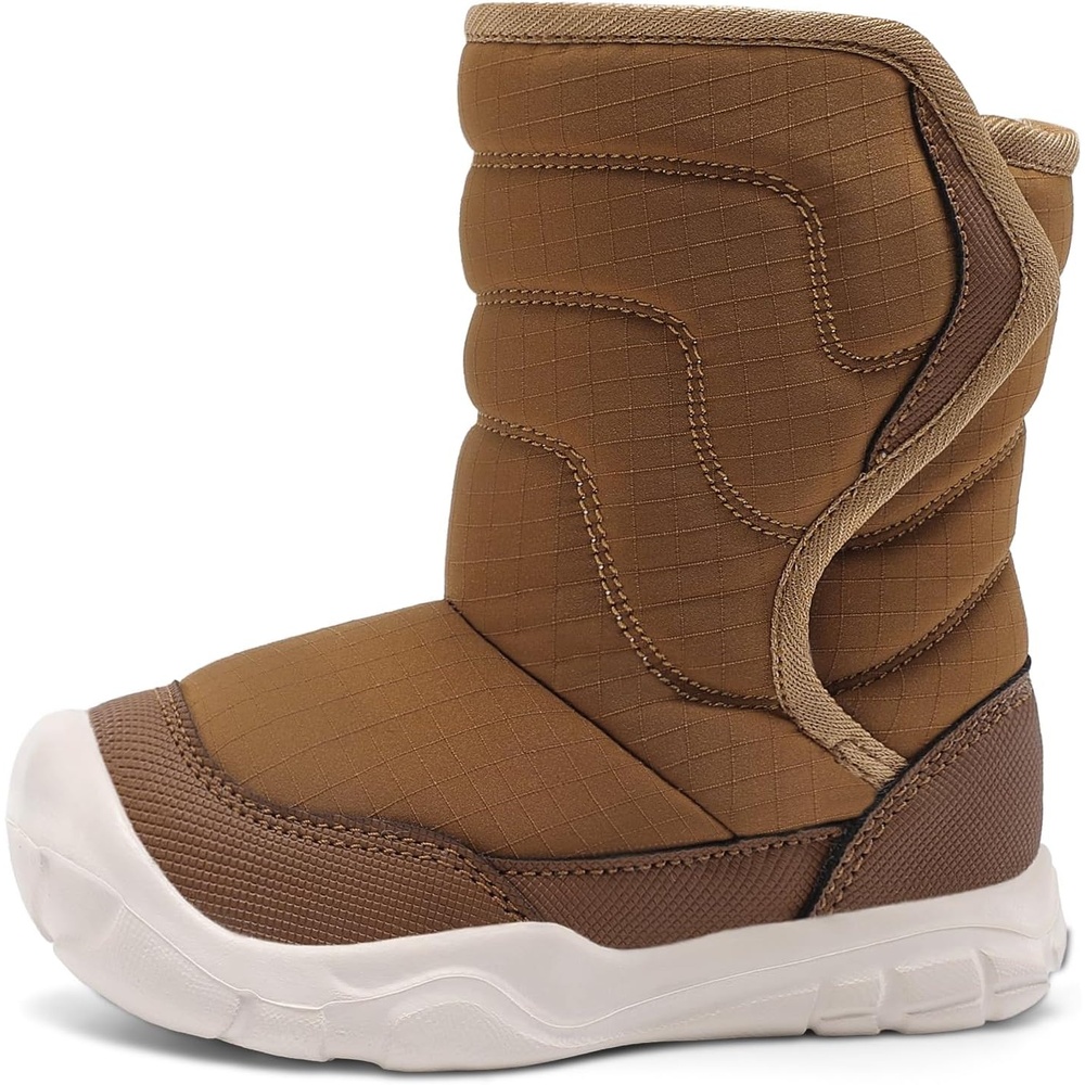 image:imageLeIsfIt Toddler Boots Boys Girls Plush Lined Snow Boots Cozy Winter ShoesBrown