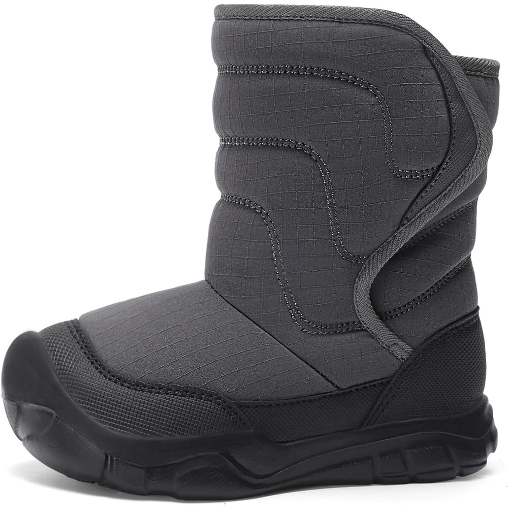 image:imageLeIsfIt Toddler Boots Boys Girls Plush Lined Snow Boots Cozy Winter ShoesGrey