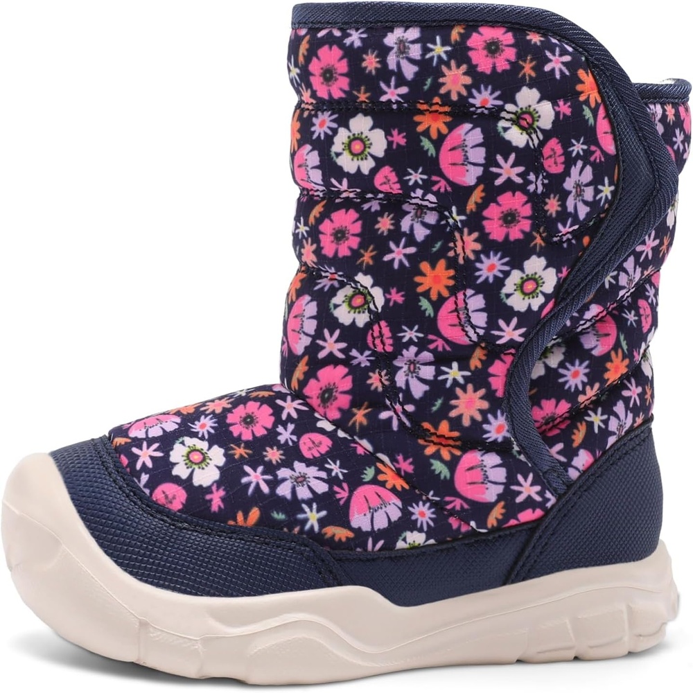image:imageLeIsfIt Toddler Boots Boys Girls Plush Lined Snow Boots Cozy Winter ShoesNavyflower