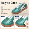 LeIsfIt Women’s Retro Fashion Sneakers Wide Toe Box Slip-On Barefoot Shoes(Green)