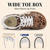 LeIsfIt Women’s Retro Fashion Sneakers Wide Toe Box Slip-On Barefoot Shoes(Leopard)