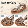 LeIsfIt Women’s Retro Fashion Sneakers Wide Toe Box Slip-On Barefoot Shoes(Leopard)