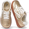 LeIsfIt Women’s Retro Fashion Sneakers Wide Toe Box Slip-On Barefoot Shoes(Gold)