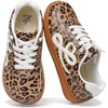 LeIsfIt Women’s Retro Fashion Sneakers Wide Toe Box Slip-On Barefoot Shoes(Leopard)