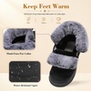 LeIsfIt Women’s Winter Boots Faux Fur Lined Warm Ankle Booties(Black)