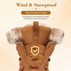 LeIsfIt Women’s Winter Boots Faux Fur Lined Warm Ankle Booties(Brown)