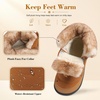 LeIsfIt Women’s Winter Boots Faux Fur Lined Warm Ankle Booties(Brown)