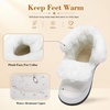 LeIsfIt Women’s Winter Boots Faux Fur Lined Warm Ankle Booties(White)